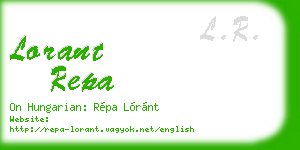 lorant repa business card
