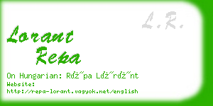 lorant repa business card